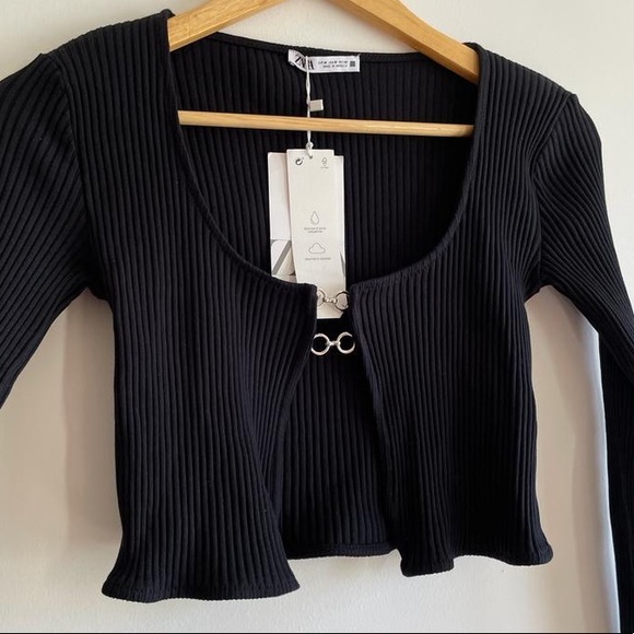 Zara Woman Ribbed Cropped Top - Picture 3 of 3